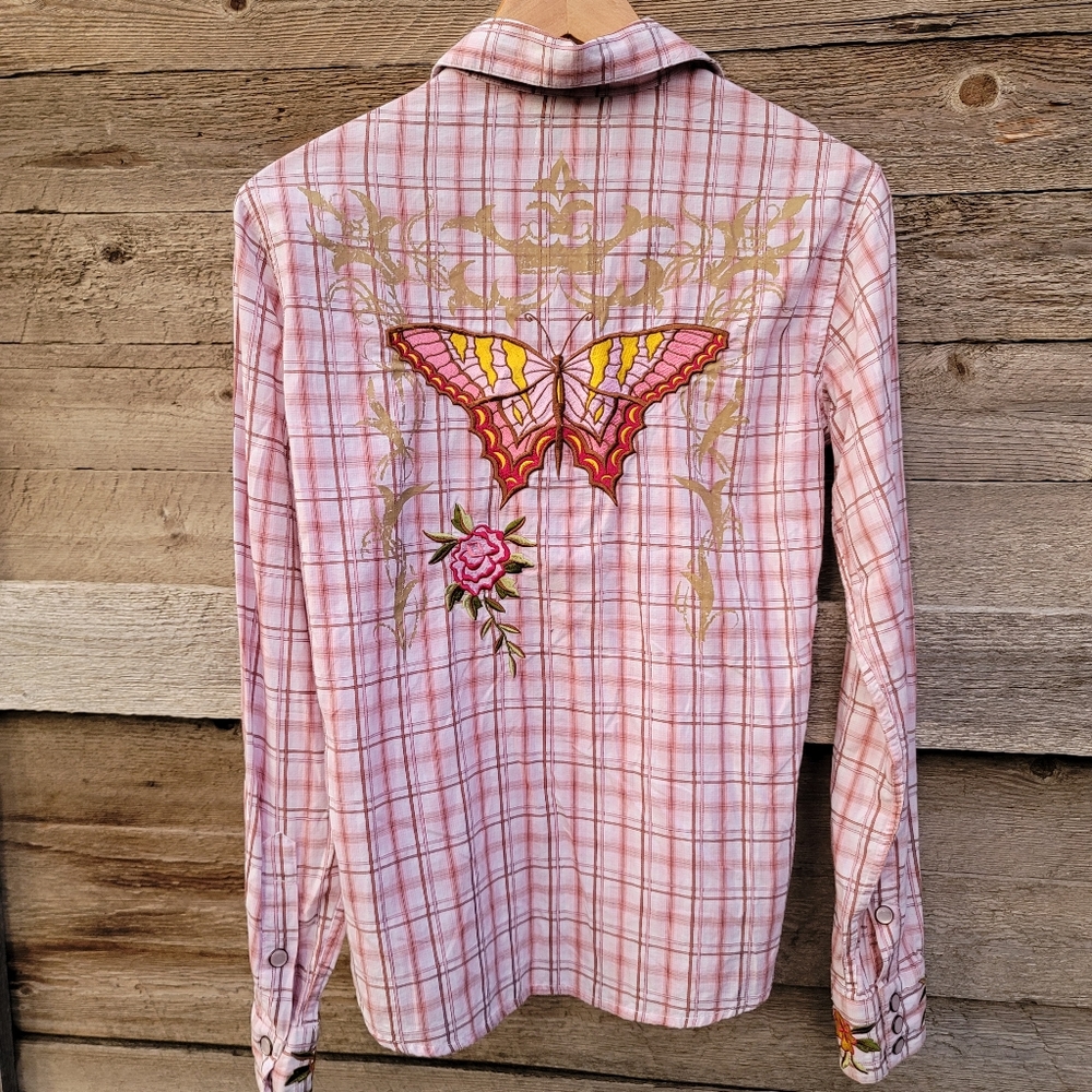 Panhandle Slim Pink Snap Front Shirt - Picture 1 of 7